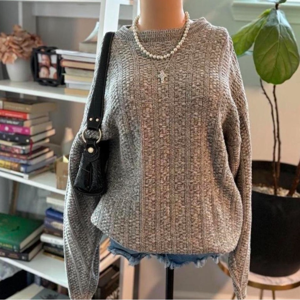 Bill Blass Textured Gray Women's Sweater